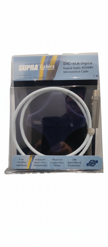 SUPRA DAC-XLR digital AES/EBU DA 1 METRO COPPIA CAVI BILANCIATI DIGITALI