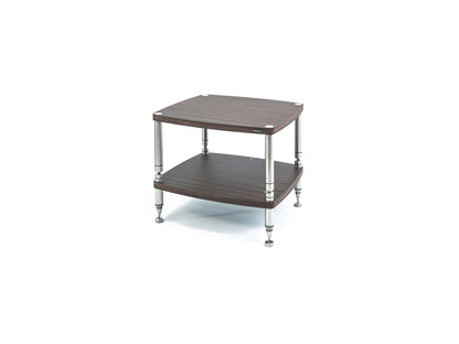 Solidsteel HF-2 rosewood mobile hifi a 2 ripiani 4 piedi in acciaio inox