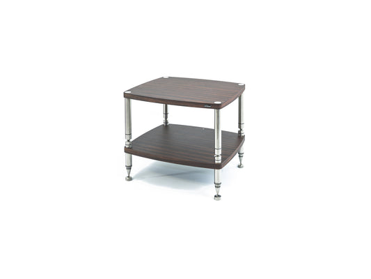 Solidsteel HF-2 rosewood mobile hifi a 2 ripiani 4 piedi in acciaio inox