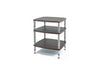 Solidsteel HF-3 rosewood mobile a 3 ripiani con gambe in acciaio inox