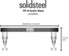 Solidsteel HF-A bianco laccato tavolino 1 ripiano