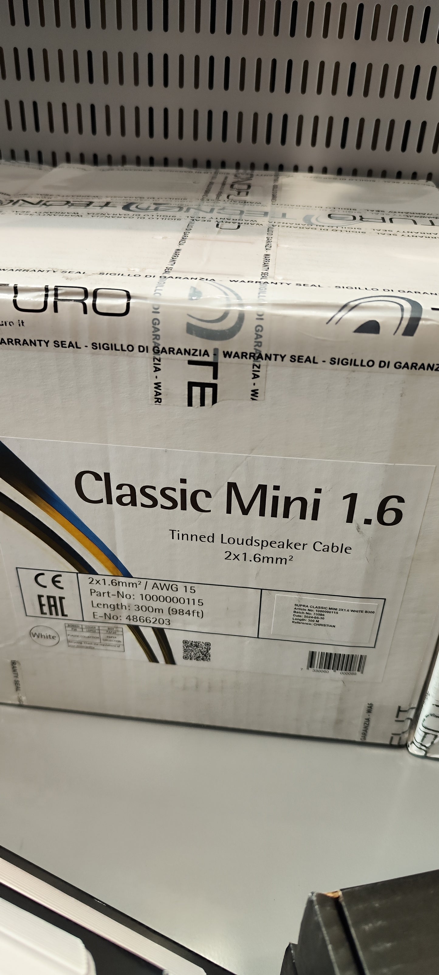 Supra classic mini 1.6 white cavo multifilare in rame OFC 5N di purezza