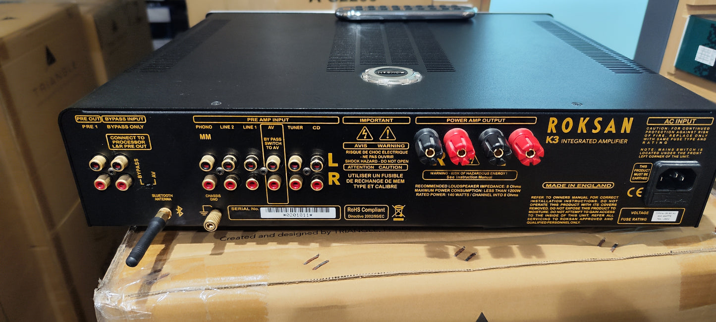 Roksan K3 amplificatore 2 canali UK con telecomando