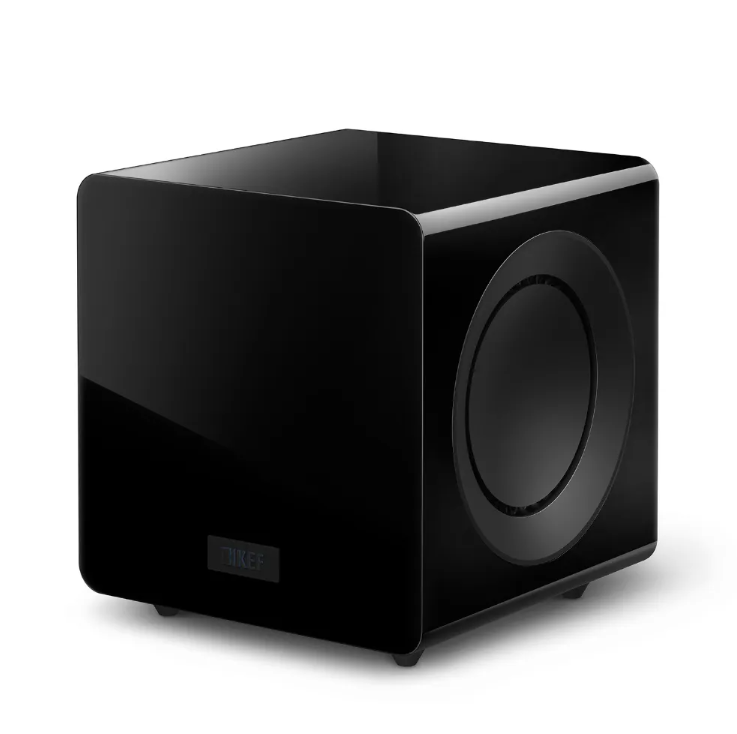 Kef KC92 nero laccato subwoofer attivo con doppio driver 1000 watt di potenza