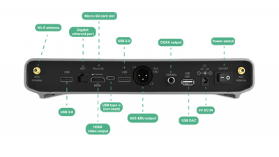 Volumio Rivo Streamer digitale HiFi Bit-Perfect fino a 768 kHz 32 bit