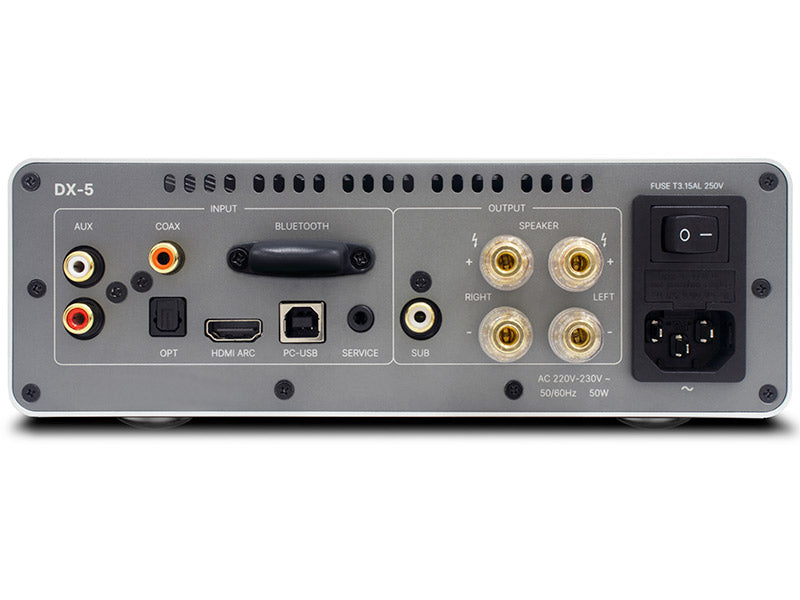 Rotel DX5 silver amplificatore integrato con DAC ESS Sabre ES9039Q2M