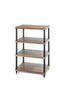 Solidsteel S3-4 noce Tavolino HiFi 4 ripiani MDF e 4 gambe in alluminio verniciato