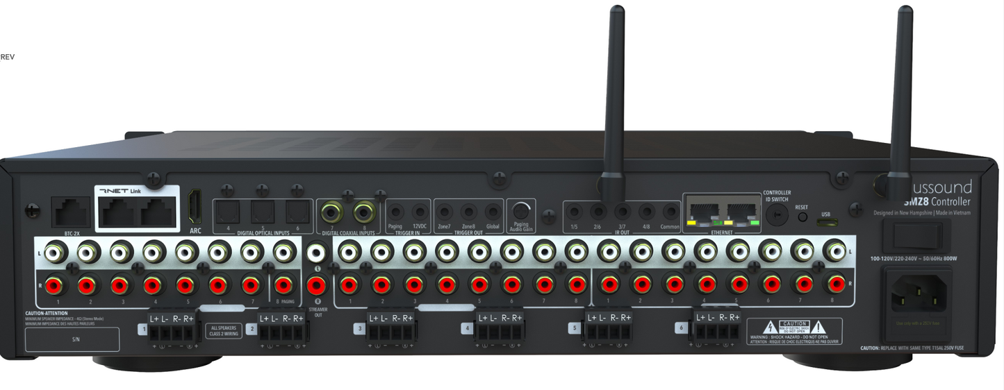 Russound SMZ8 AMPLIFICATORE 8 ZONE - 8 SORGENTI CON STREAMER INTEGRATO