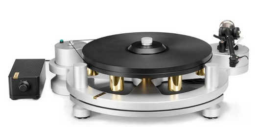 Michell Gyro silver Giradischi a cinghia, 33/45 giri con clamp, senza braccio