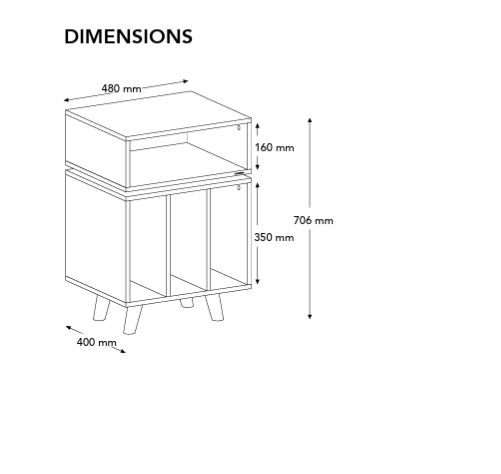 Norstone STOCKHOLM 700 White - Clear Oak MOBILE