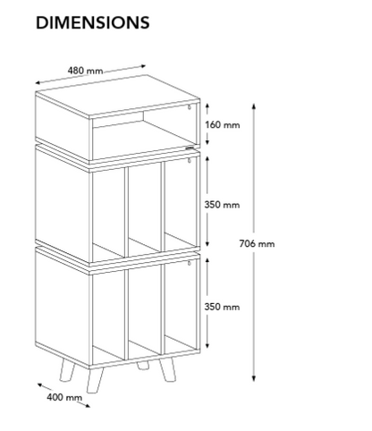 Norstone STOCKHOLM 1100 Black - Walnut MOBILE