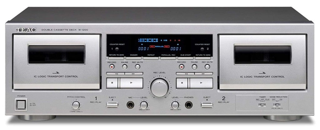 Teac W-1200 silver lettore e registratore a cassetta doppio