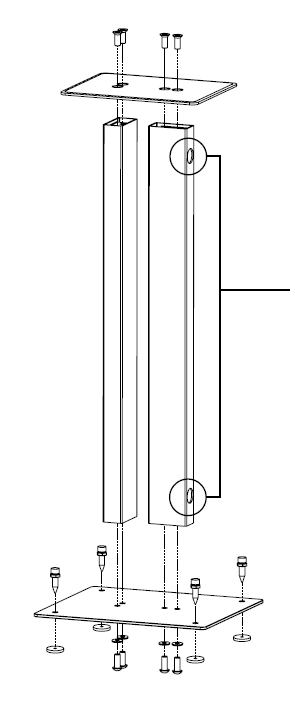 TRIANGLE STAND S02 NERO COPPIA DI SUPPORTI STAND PER DIFFUSORI ACUSTICI NUOVI