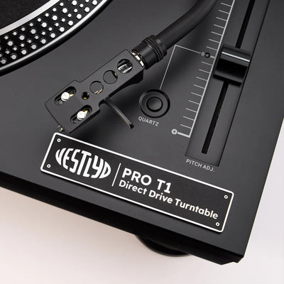 Vestlyd pro t1 nero giradischi trazione diretta braccio a s e pitch adj
