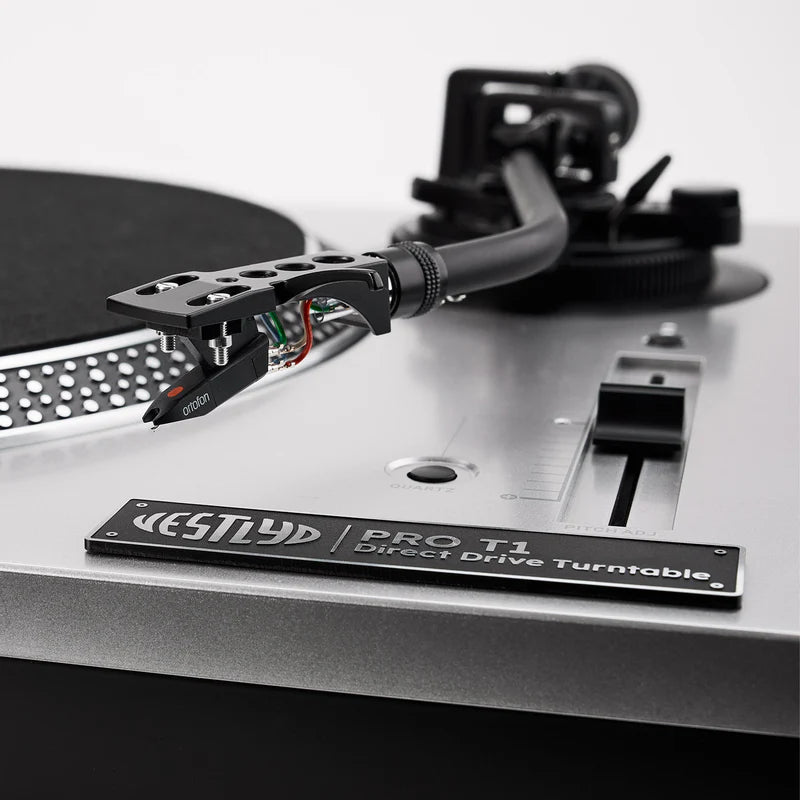 Vestlyd pro t1 nero/silver giradischi trazione diretta braccio a s e pitch adj