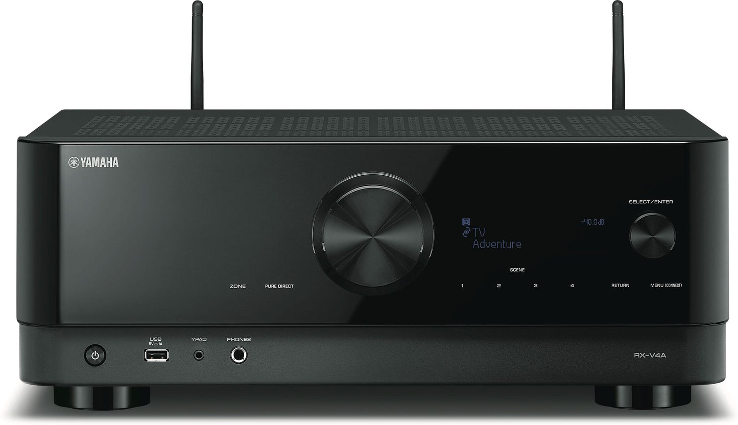 Yamaha RX-V4A nero sintoamplificatore av 5.2 con music cast NUOVO