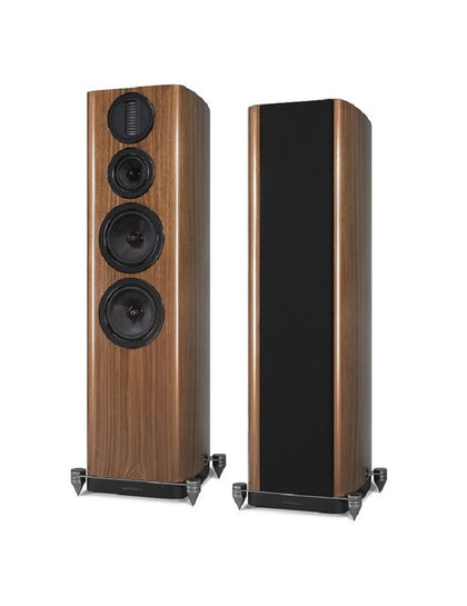 Wharfedale Aura 4 noce laccato diffusori da pavimento 3 vie tweeter AMT