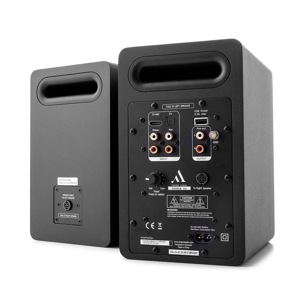 Argon Audio Fenris A4 nero diffusori attivi da scaffale