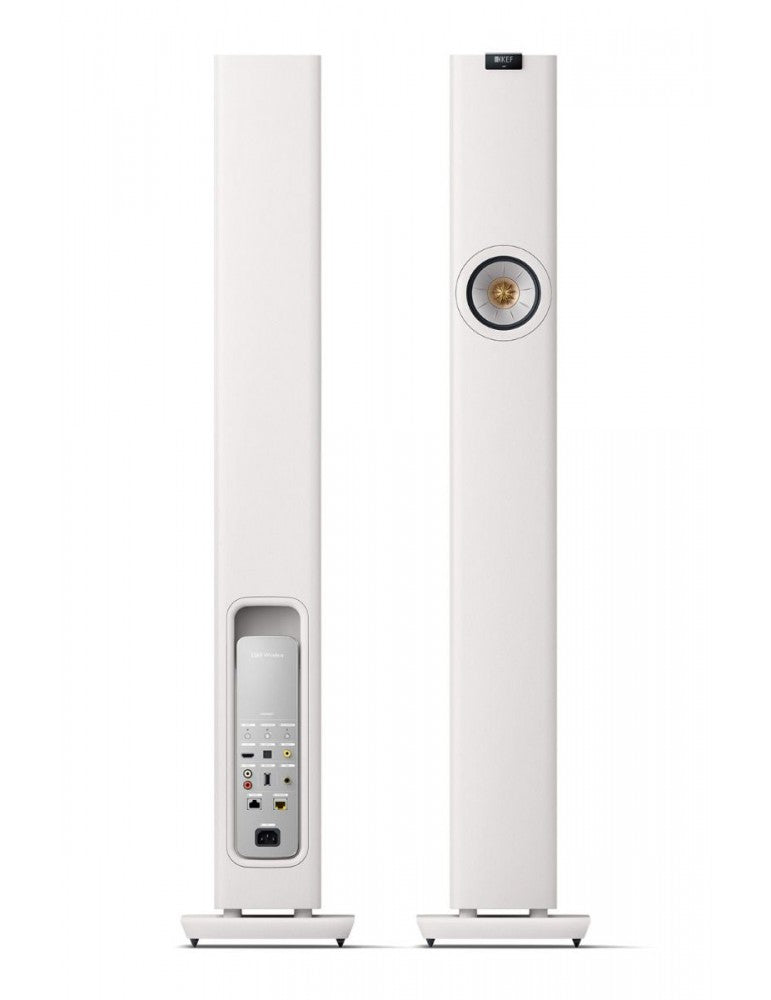 Kef LS60 bianco minerale diffusori 3 vie attivi wireless