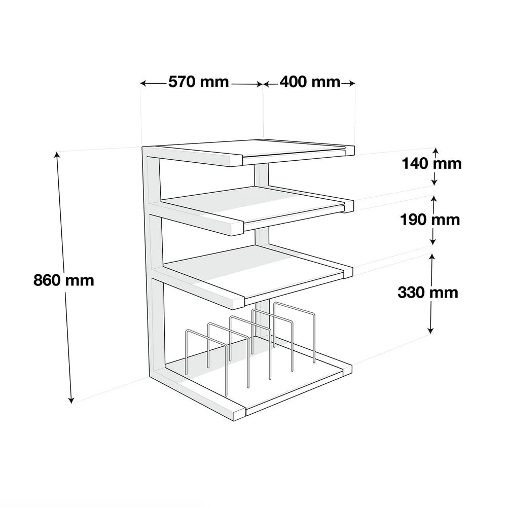 NORSTONE ESSE VYNIL OAK MOBILE PER ELETTRONICHE CON RIPIANO VINILI SIGILLATO