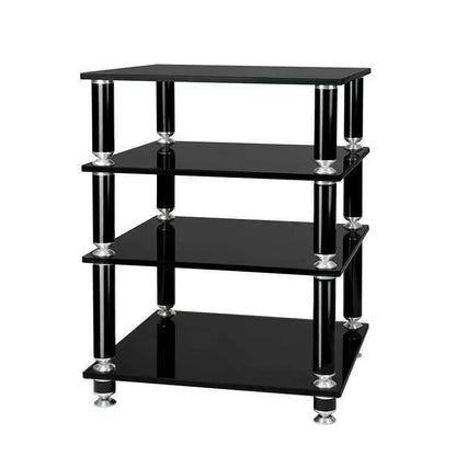 Norstone STABBL HIFI, mobile in metallo, ripiani in vetro temperato 15mm