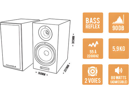 Triangle Titus Ez chestnut diffusori 2 vie bass reflex