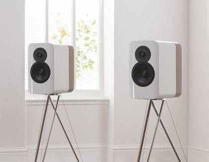 Q Acoustics concept 300 nero-palissandro diffusori 2 vie + stand tensegrity