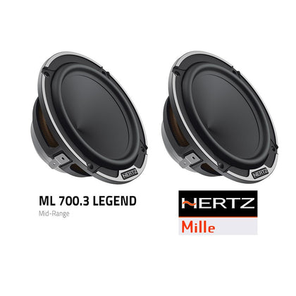 HERTZ ML700.3 LEGEND COPPIA MIDRANGE DA 70mm CON GRIGLIE NUOVE