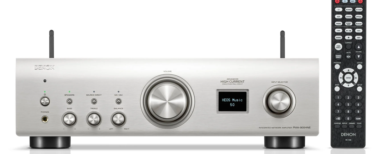 Denon PMA900HNE silver amplificatore con dac e streamer hd