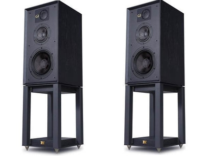 Wharfedale Linton nere con stand diffusori 3 vie serie anniversary