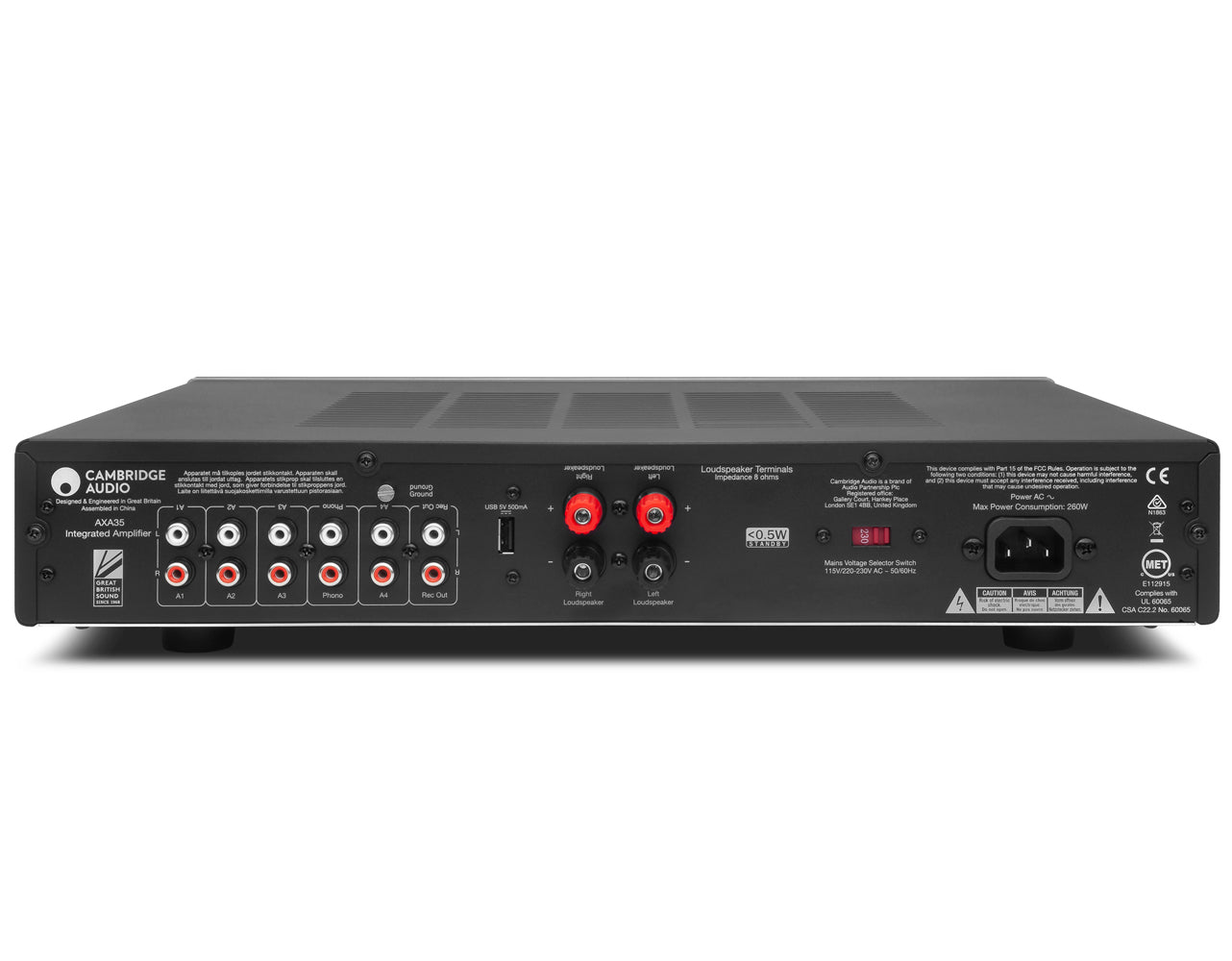 Cambridge audio AXA35  integrato 35W (8Ω) - 4 ingressi 1 ingresso phono