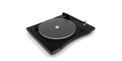 New Horizon 121 nero giradischi a telaio rigido  testina MM AudioTechnica AT-3600L coperchio