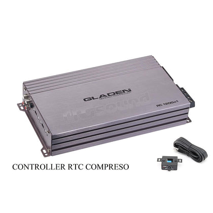 Gladen RC1200C1 + RTC amplificatore mono da 1200 watt con remote control incluso