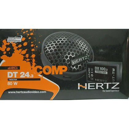 HERTZ DT 24.3 COPPIA TWEETER NEODYMIUM   CROSSOVER SIGILLATI GARANZIA ITALIA