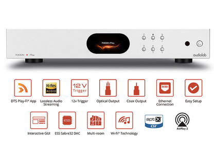 Audiolab 7000N silver lettore streamer di rete dac sabre ES9038Q2M