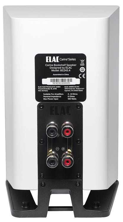 Elac Carina BS243.4 bianco coppia diffusori bass reflex tweeter jet a nastro