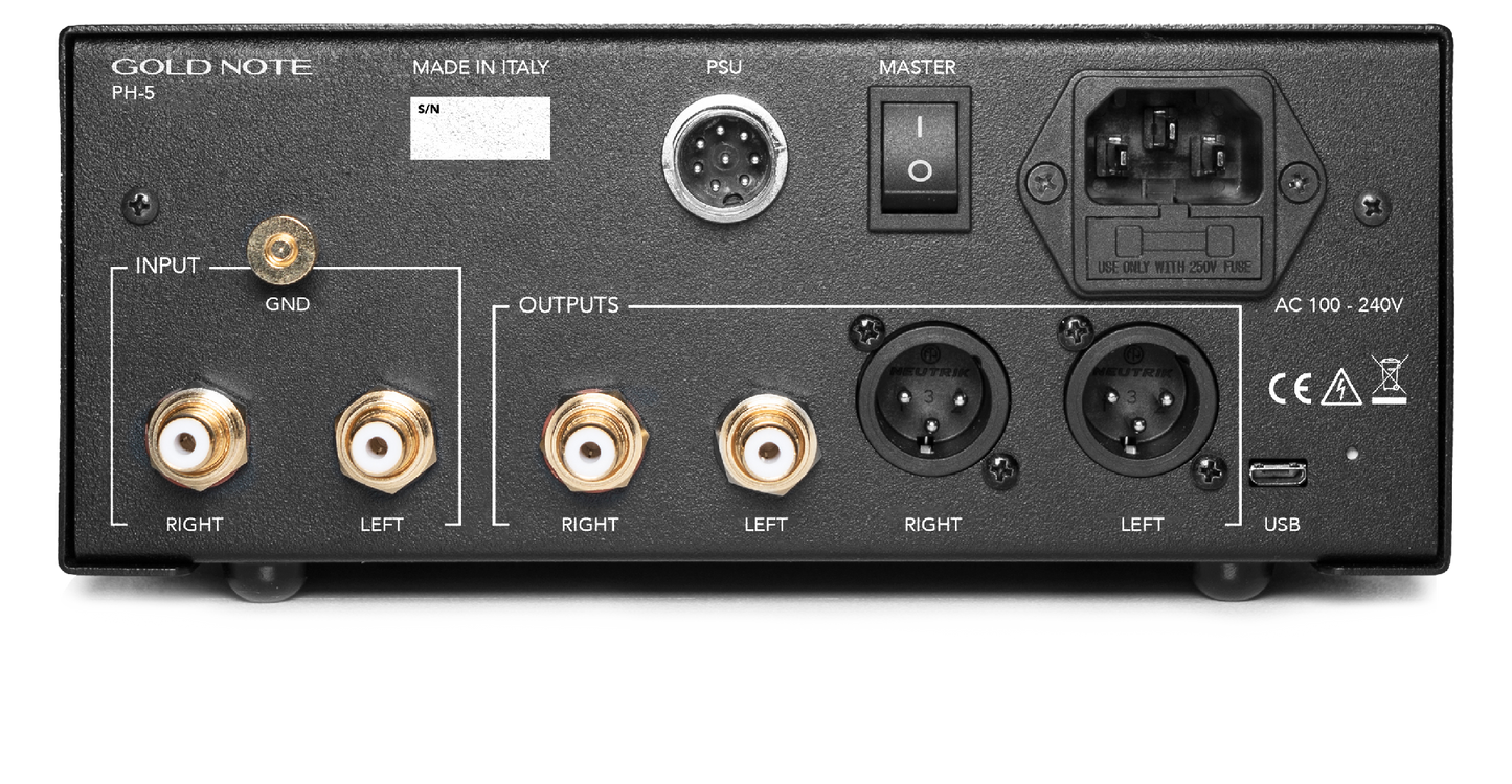 Gold Note PH-5 PH5 nero preamplificatore phono MM/MC High-End