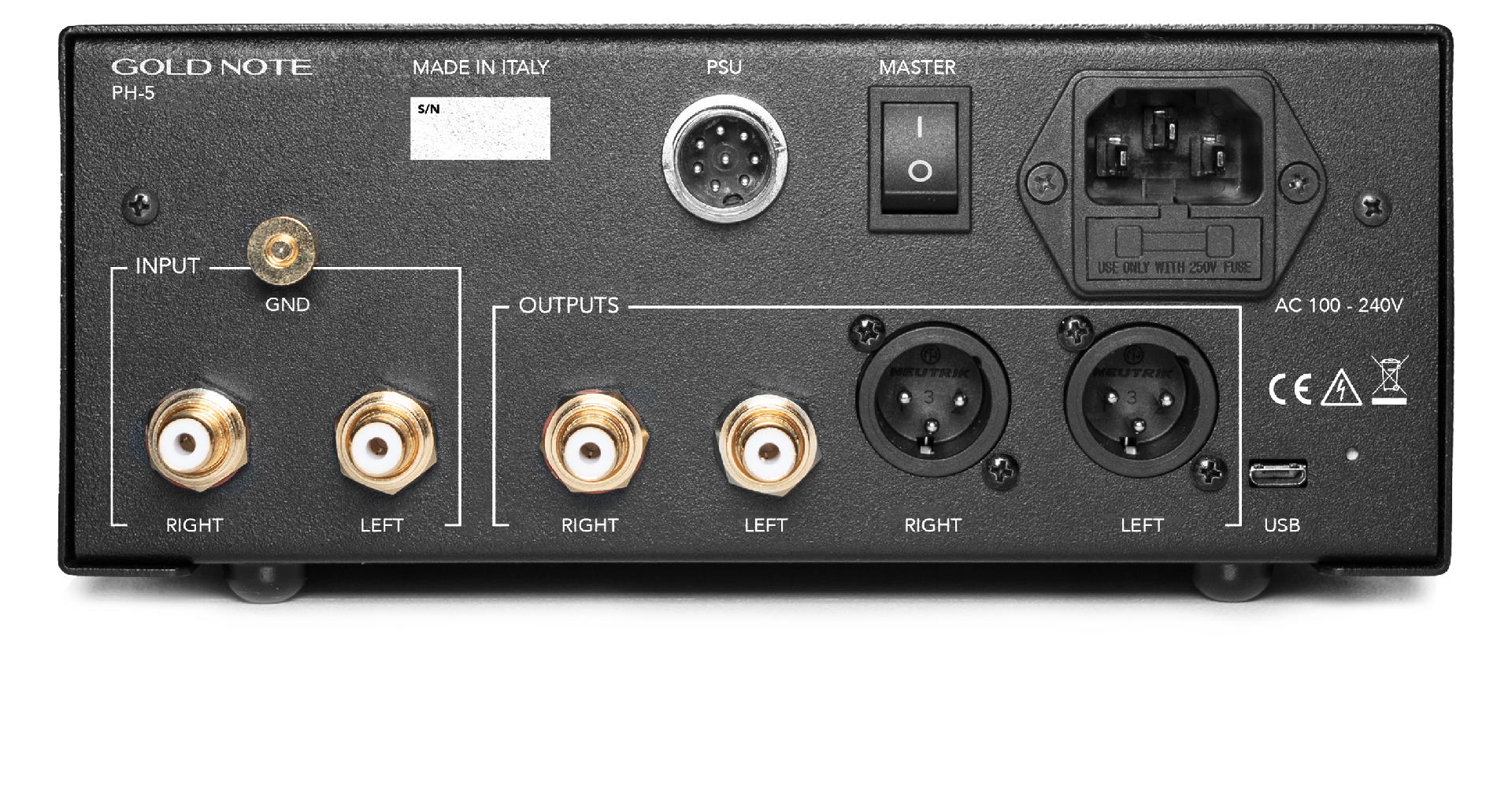 Preamplificatore Phono Gold Note PH-5 Nero - High-End Per Giradischi MM/MC - Foto 12