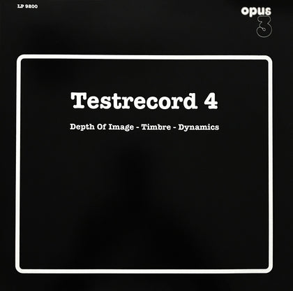 Vinile Opus3 Test record 4 33 giri depth of image - timbre - dynamics TEST