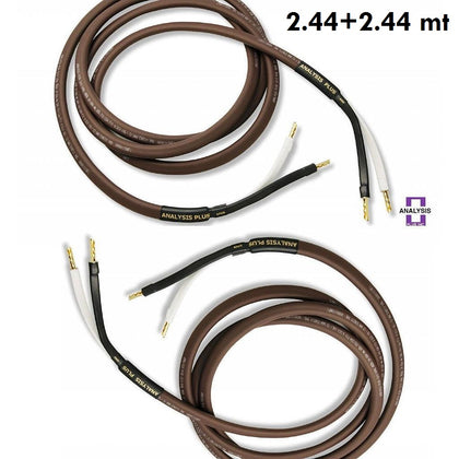 Analysis plus chocolate oval 12/2 coppia cavi per diffusori da 2.44+2.44 mt