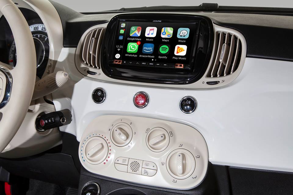 Alpine iLX-705D-500MCA Car by Car dedicato a Fiat 500 dopo il 2015 con schermo da 7’’ android apple carplay