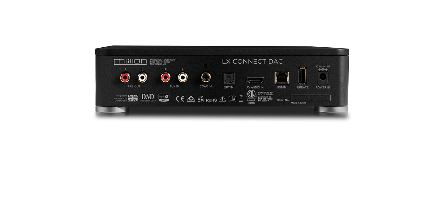 Mission LX CONNECT DAC Convertitore D/A con DAC ESS Sabre 9018 BT Aptx