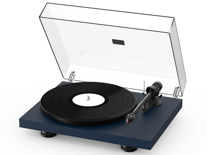 Pro-ject debut carbon evo Satin Steel Blue giradischi con testina ortofon 2m red NUOVO