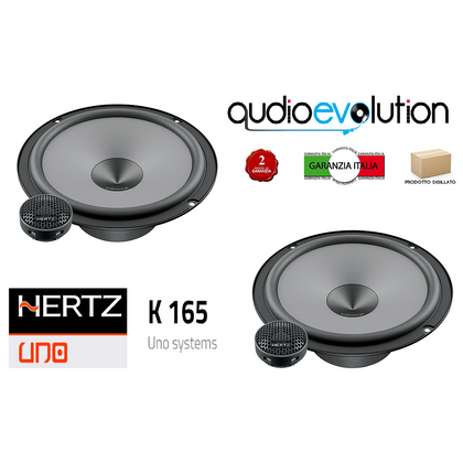 HERTZ K165 K 165 KIT 2 VIE DA 165 mm CON TWEETER E CROSSOVER NUOVO