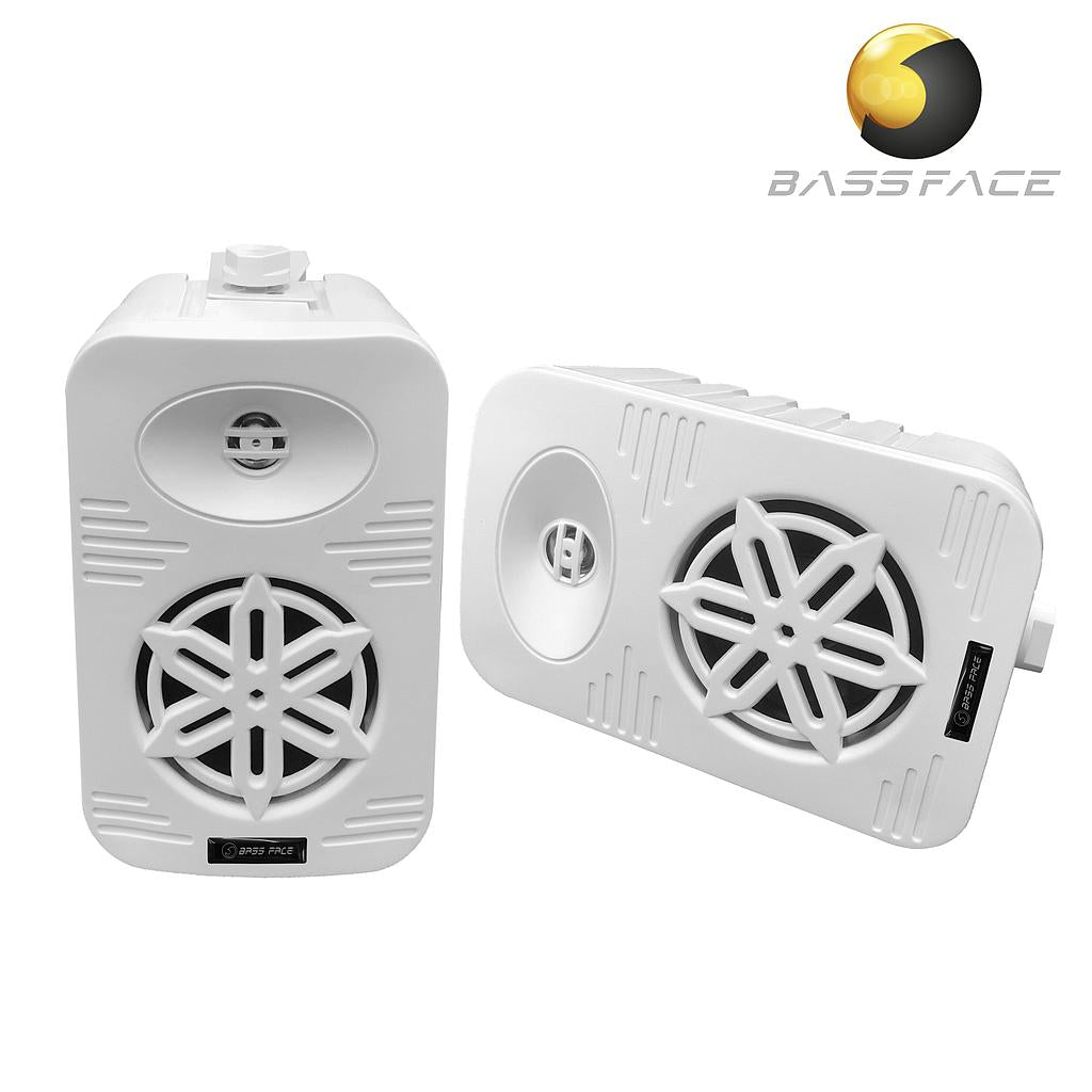 Bass Face splbox.2 bianche coppia diffusori multiuso in ABS IP65 con staffe incluse