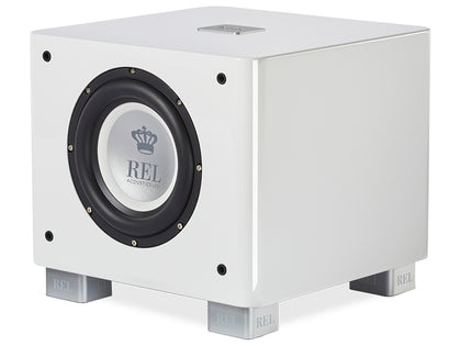 Rel Acoustics T/7x bianco Subwoofer amplificato in sospensione pneumatica con radiatore passivo