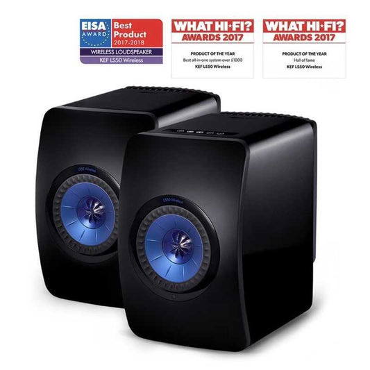 Kef LS50 wireless black/blue sistema audio audiophile attivo