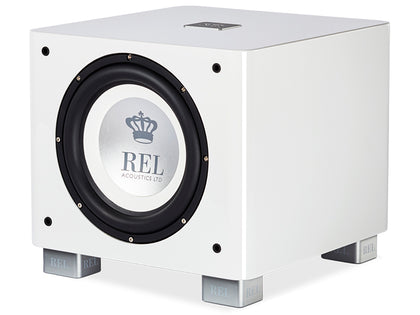 Rel Acoustics T/9x bianco Subwoofer amplificato in sospensione pneumatica con radiatore passivo