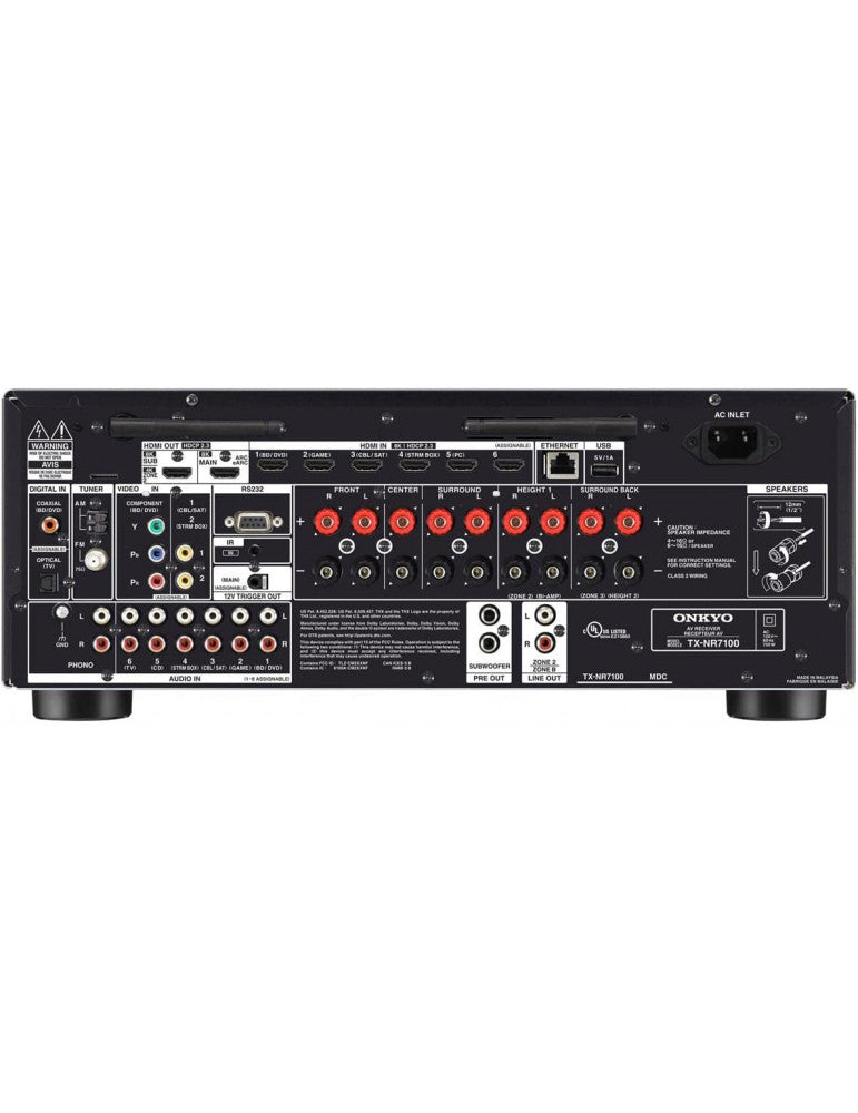 Onkyo TX-NR7100 Sintoamplificatore AV 9.2 canali dab 4K , HDR 10+