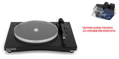 New Horizon 201 nero giradischi completo di testina audio-technica AT-VM520EB